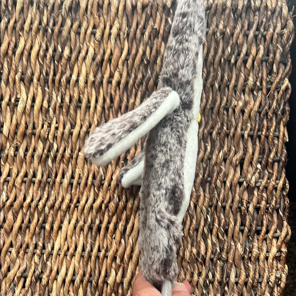 Plush Owl DogToy - Gray and White Squeaks and Crinkle Noise